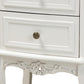 Darlene Classic and Traditional French White and Cherry Brown Finished Wood 2-Drawer Nightstand FredCo