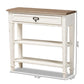 Dauphine Traditional French Accent Console Table-1 Drawer FredCo