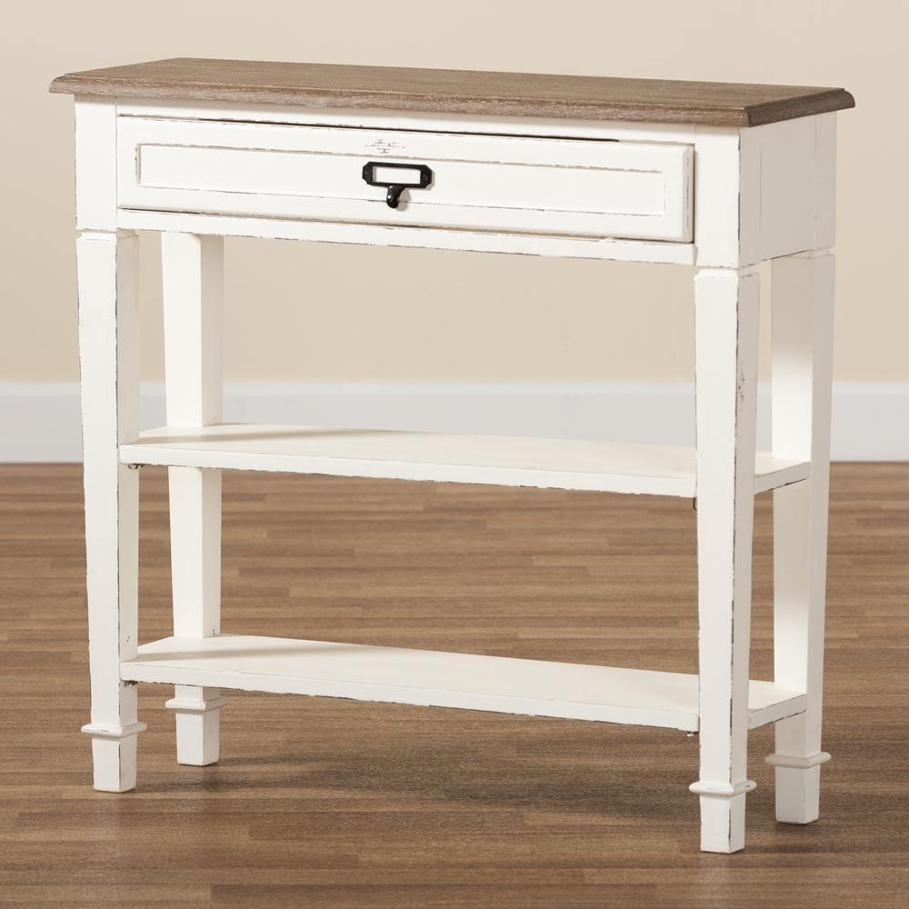 Dauphine Traditional French Accent Console Table-1 Drawer FredCo