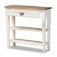 Dauphine Traditional French Accent Console Table-1 Drawer FredCo