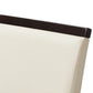 Daveney Modern and Contemporary Cream Faux Leather Upholstered Dining Chair Set of 2 FredCo