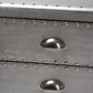 Davet French Industrial Silver Metal 5-Drawer Accent Storage Cabinet FredCo