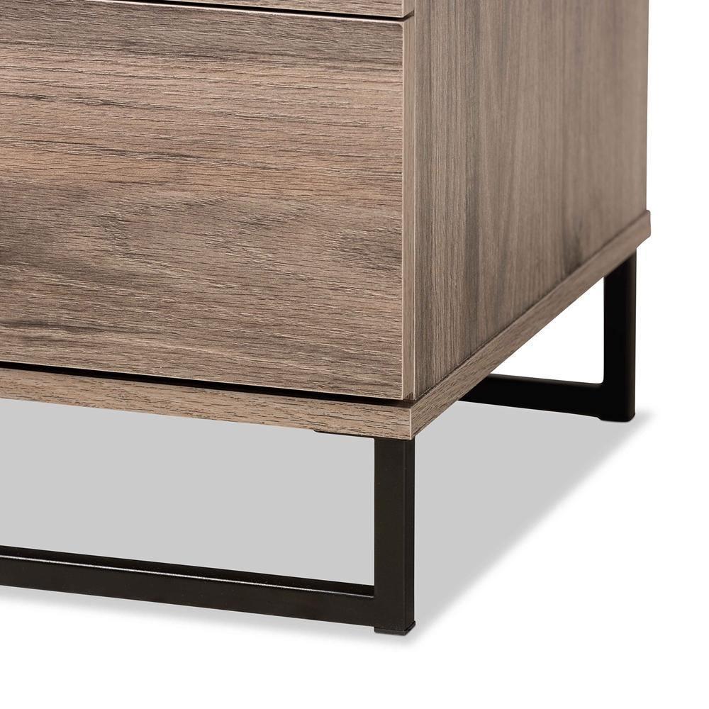 Daxton Modern and Contemporary Rustic Oak Finished Wood 6-Drawer Dresser FredCo