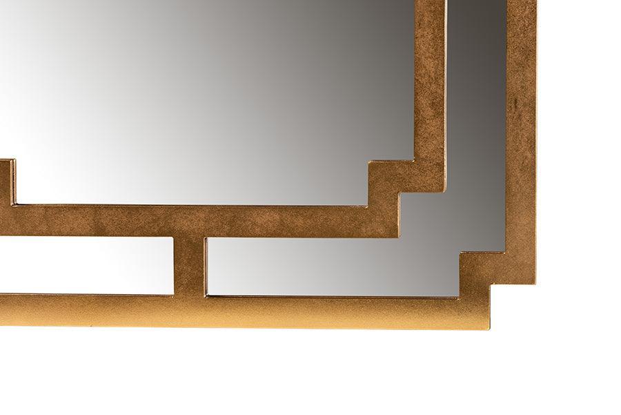 Dayana Modern and Contemporary Antique Gold Finished Wood Accent Wall Mirror FredCo