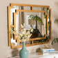 Dayana Modern and Contemporary Antique Gold Finished Wood Accent Wall Mirror FredCo