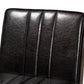 Daymond Mid-Century Modern Dark Brown Faux Leather Upholstered and Walnut Brown Finished Wood Dining Chair FredCo