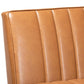 Daymond Mid-Century Modern Tan Faux Leather Upholstered and Walnut Brown Finished Wood 2-Piece Dining Nook Banquette Set FredCo