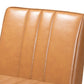 Daymond Mid-Century Modern Tan Faux Leather Upholstered and Walnut Brown Finished Wood Dining Chair FredCo