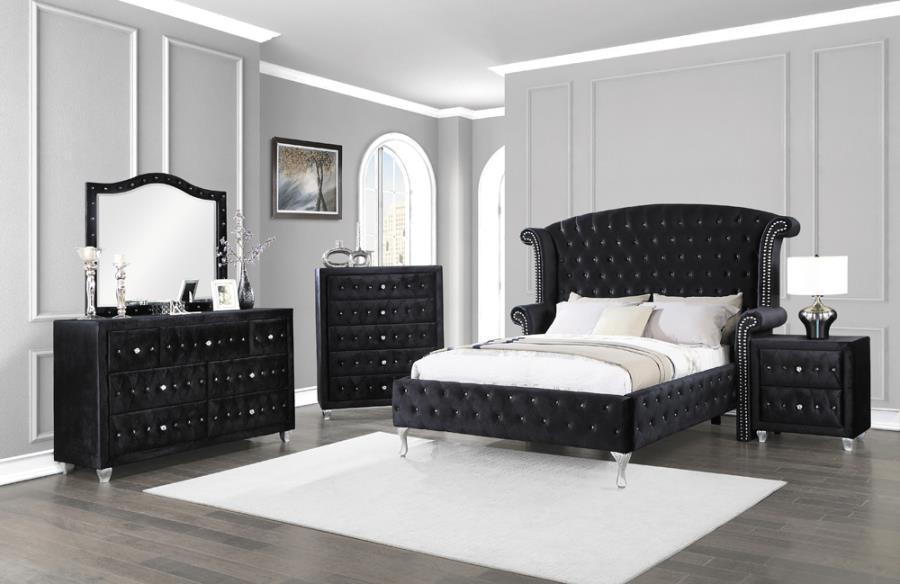 Deanna 4-piece Eastern King Bedroom Set Black Coaster FredCo