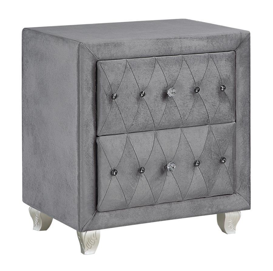 Deanna 4-piece Tufted California King Bedroom Set Grey Coaster FredCo