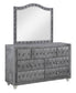 Deanna Upholstered Tufted Bedroom Set Grey Coaster Queen, 4 Piece FredCo