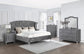 Deanna Upholstered Tufted Bedroom Set Grey Coaster Queen, 4 Piece FredCo