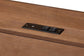 Decker Mid-Century Modern Transitional Walnut Brown Finished Wood Full Size Platform Bed with Charging Station FredCo