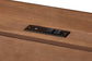 Decker Mid-Century Modern Transitional Walnut Brown Finished Wood Queen Size Platform Bed with Charging Station FredCo