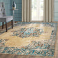Decklan Non-Slip Vintage Oriental Medallion Foldable Rug FredCo