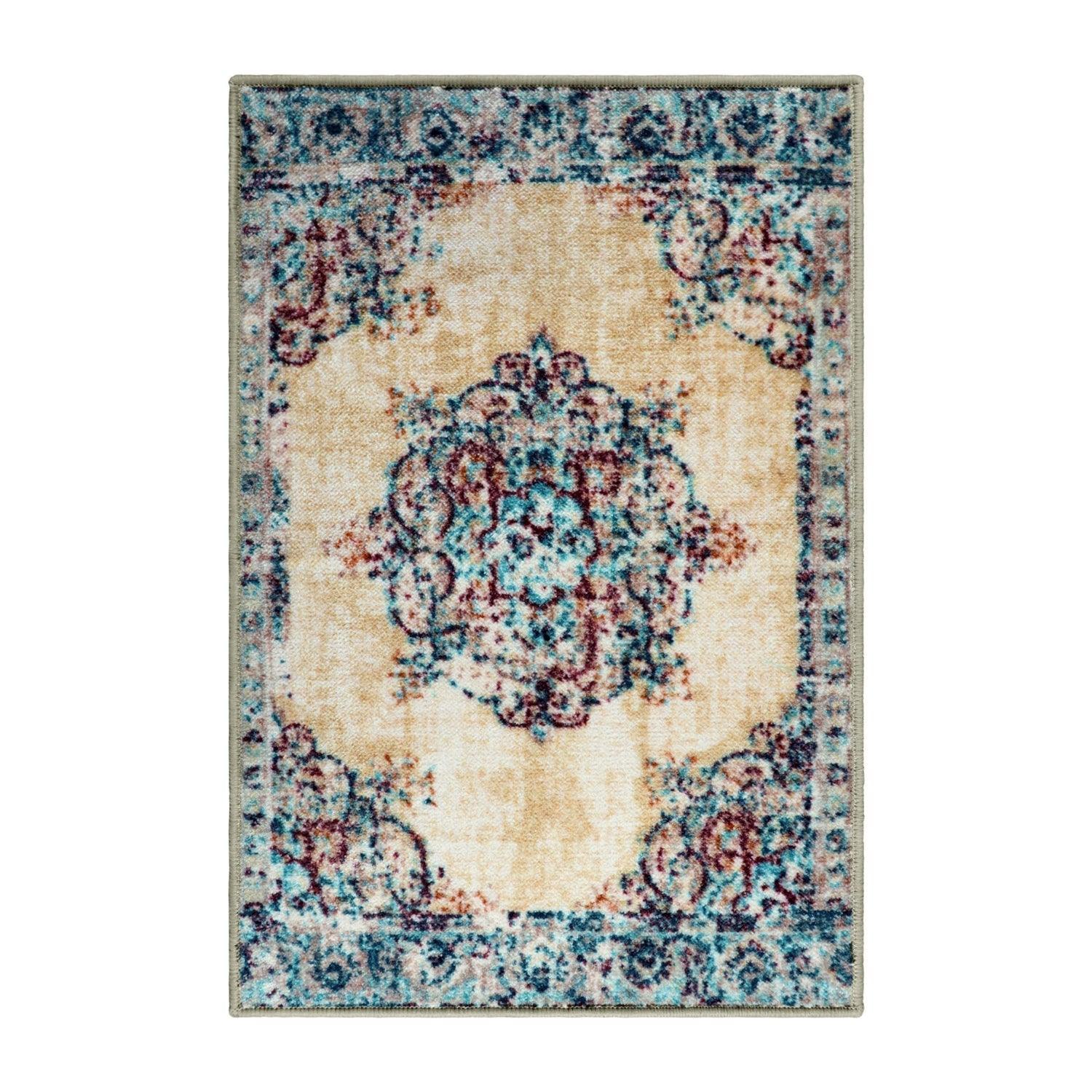 Decklan Non-Slip Vintage Oriental Medallion Foldable Rug FredCo