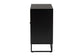Declan Mid-Century Modern Espresso Brown Finished Wood and Natural Rattan 2-Door Storage Cabinet FredCo