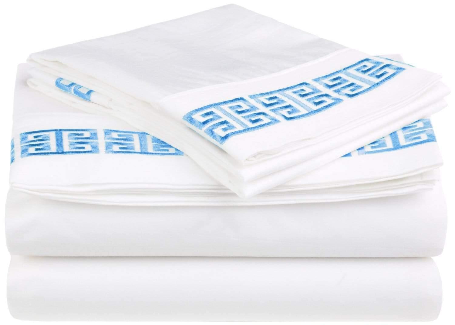 Decorative Kendell Embroidered Cotton Sheet Set FredCo