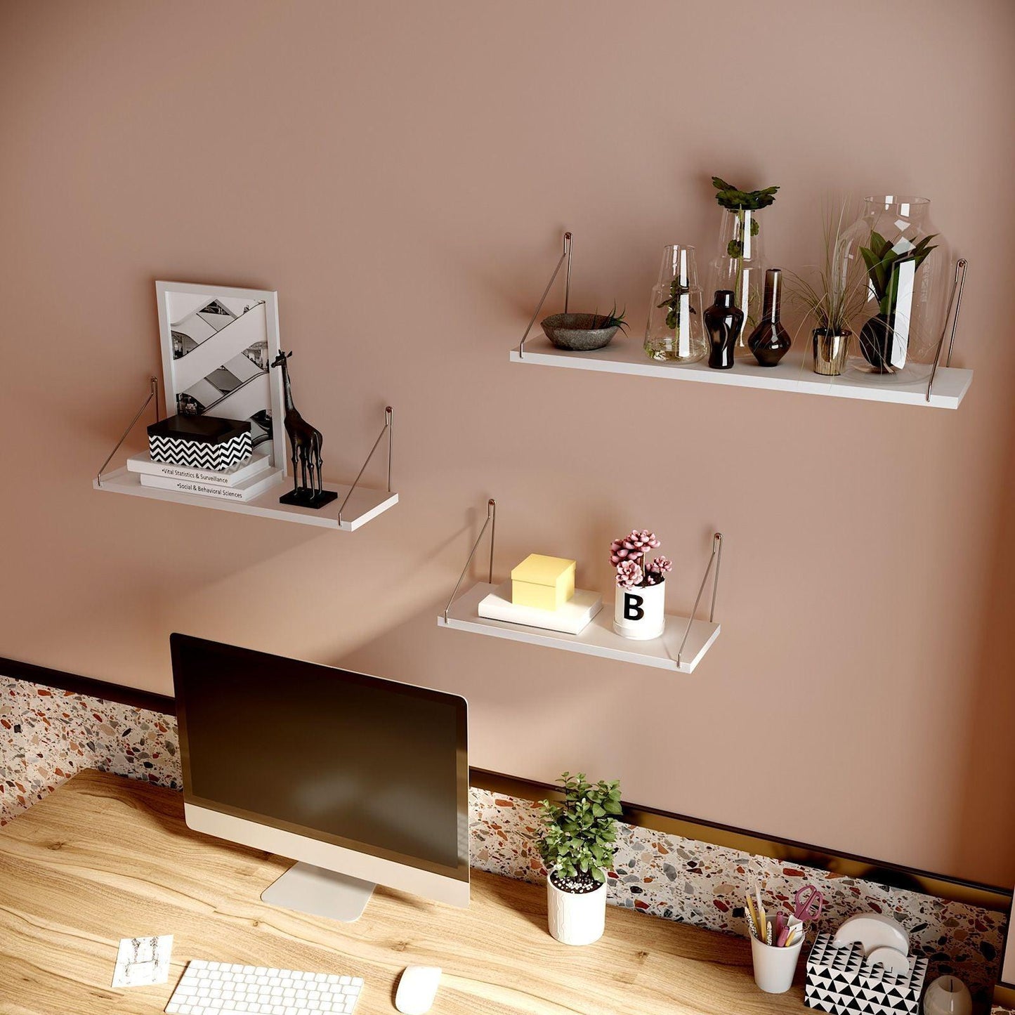 Decorative Wall Shelves Set of 30 FredCo