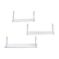 Decorative Wall Shelves Set of 30 White FredCo