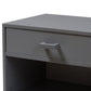 Deirdre Modern and Contemporary Grey Wood 1-Drawer Nightstand FredCo