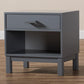 Deirdre Modern and Contemporary Grey Wood 1-Drawer Nightstand FredCo