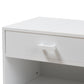 Deirdre Modern and Contemporary White Wood 1-Drawer Nightstand FredCo