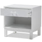Deirdre Modern and Contemporary White Wood 1-Drawer Nightstand FredCo