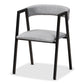 Delgado Modern and Contemporary Grey Fabric Upholstered and Black Metal 5-Piece Dining Set FredCo