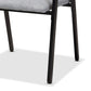 Delgado Modern and Contemporary Grey Fabric Upholstered and Black Metal 5-Piece Dining Set FredCo