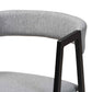 Delgado Modern and Contemporary Grey Fabric Upholstered and Black Metal 5-Piece Dining Set FredCo