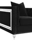 Delilah Upholstered Living Room Set Black 509361-S3 Coaster FredCo