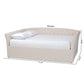 Delora Modern and Contemporary Beige Fabric Upholstered Full Size Daybed FredCo