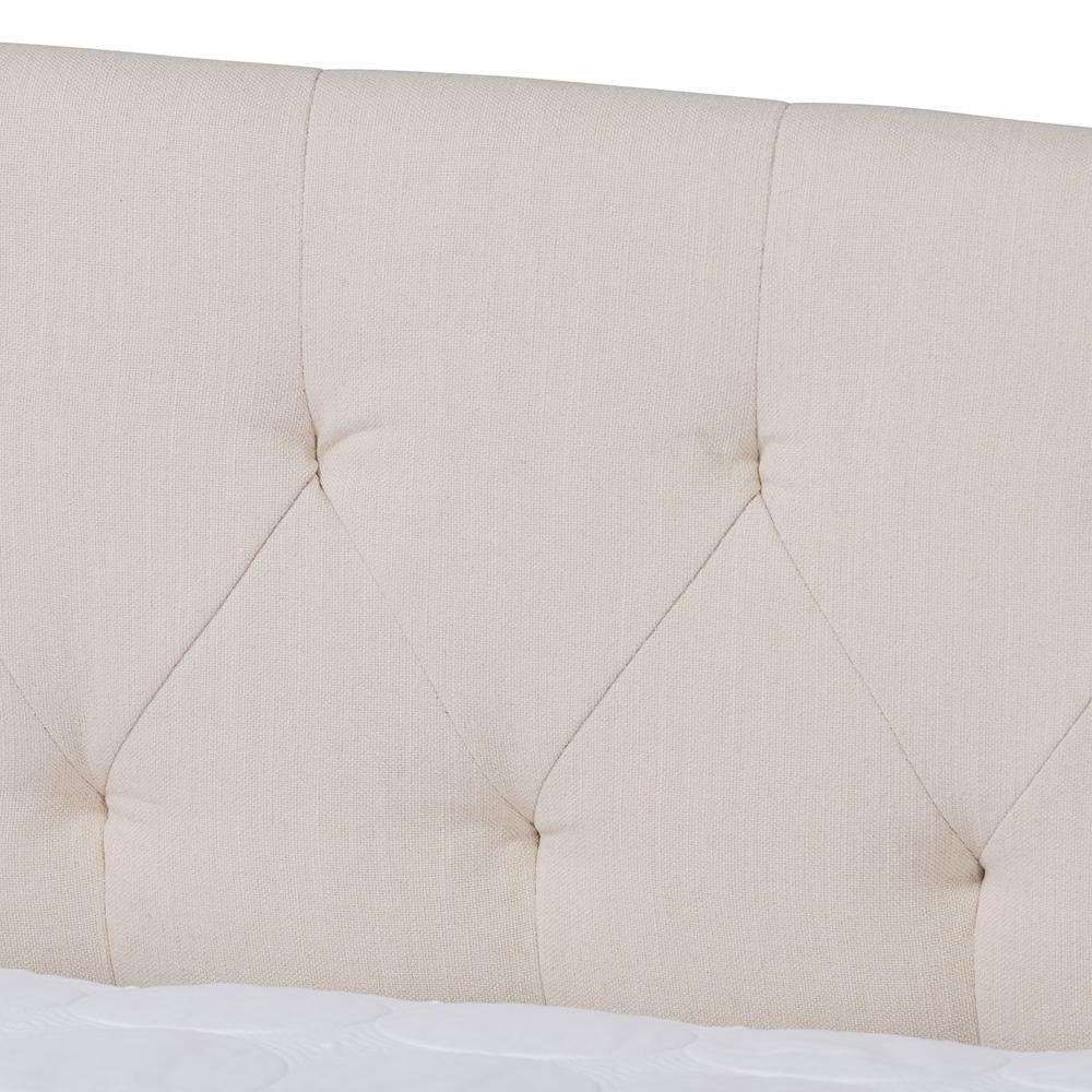Delora Modern and Contemporary Beige Fabric Upholstered Full Size Daybed FredCo