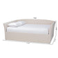 Delora Modern and Contemporary Beige Fabric Upholstered Full Size Daybed FredCo