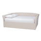 Delora Modern and Contemporary Beige Fabric Upholstered Full Size Daybed FredCo
