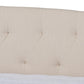 Delora Modern and Contemporary Beige Fabric Upholstered Full Size Daybed with Roll-Out Trundle Bed FredCo