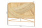 Delphi Modern Bohemian Natural Brown Rattan Queen Size Standalone Headboard FredCo