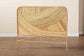 Delphi Modern Bohemian Natural Brown Rattan Queen Size Standalone Headboard FredCo