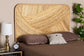 Delphi Modern Bohemian Natural Brown Rattan Queen Size Standalone Headboard FredCo