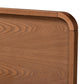 Demeter Mid-Century Modern Walnut Brown Finished Wood King Size Platform Bed FredCo