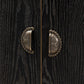 Denali Modern and Contemporary Two-Tone Walnut Brown and Black Finished Wood and Metal Storage Cabinet FredCo