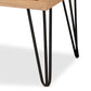 Denali Modern and Contemporary Two-Tone Walnut Brown and Black Finished Wood and Metal Storage Cabinet FredCo