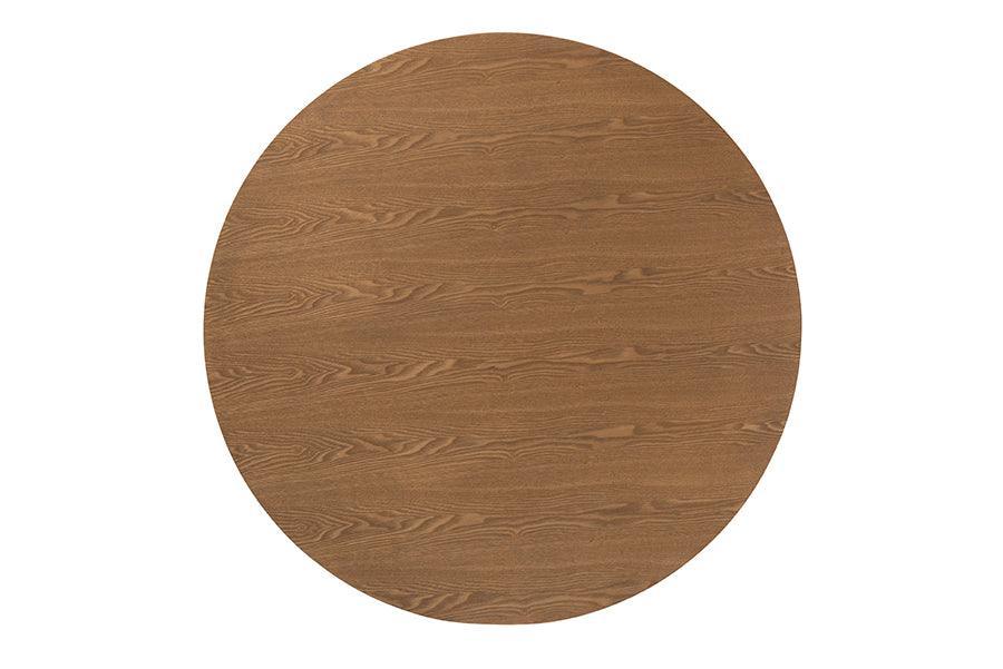 Denmark Mid-Century Modern French Oak Brown Finished Rubberwood Dining Table FredCo