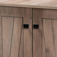 Derek Modern and Contemporary Transitional Natural Oak Finished Wood 3-Door Shoe Cabinet FredCo