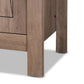 Derek Modern and Contemporary Transitional Natural Oak Finished Wood 3-Door Shoe Cabinet FredCo