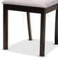 Derya Modern Transitional Grey Fabric Upholstered and Dark Brown Finished Wood 5-Piece Dining Set FredCo