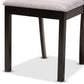Derya Modern Transitional Grey Fabric Upholstered and Dark Brown Finished Wood 5-Piece Dining Set FredCo
