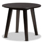 Derya Modern Transitional Grey Fabric Upholstered and Dark Brown Finished Wood 5-Piece Dining Set FredCo