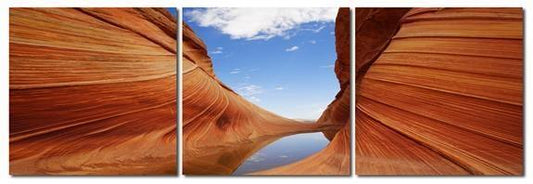 Desert Sandstone Mounted Photography Print Triptych FredCo